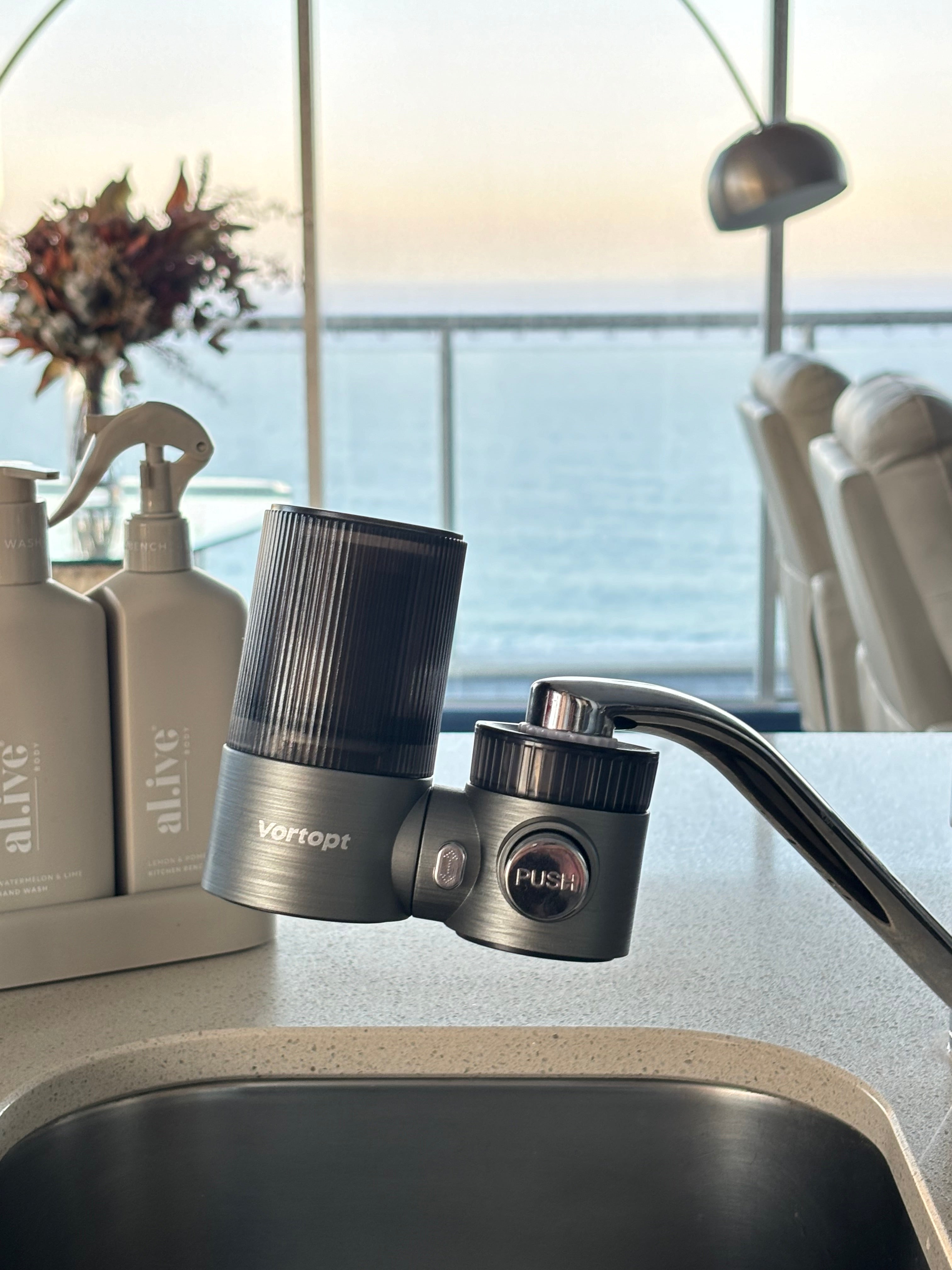 Grey & Black Tap Filter